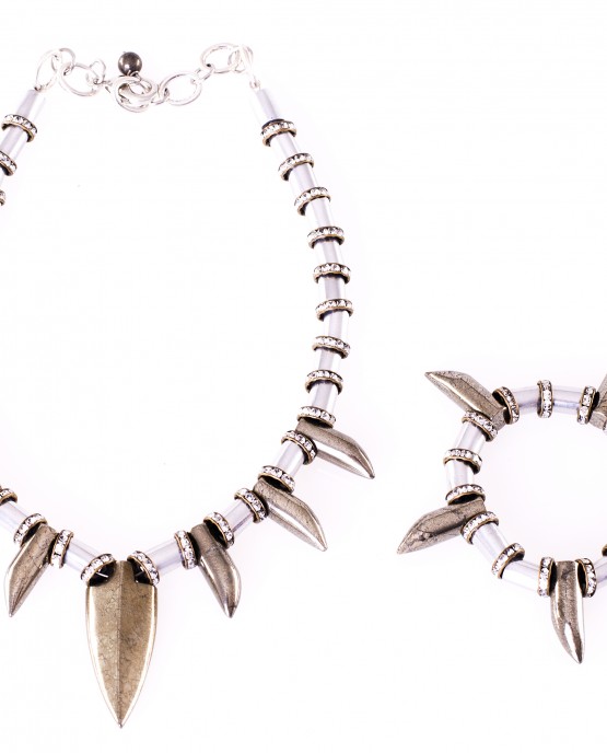 Pyrite Arrowhead Short Necklace