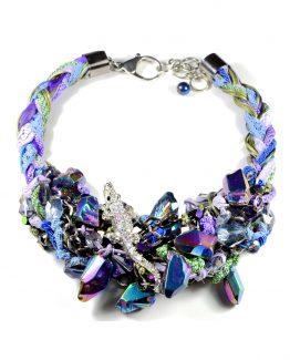 Colourful Gekko Cord Statement Necklace Caterina Wills Jewellery