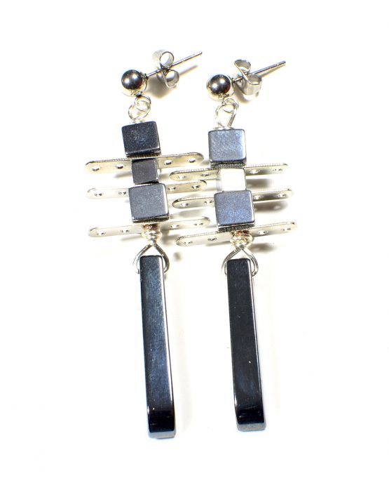 Hematite Point Earrings