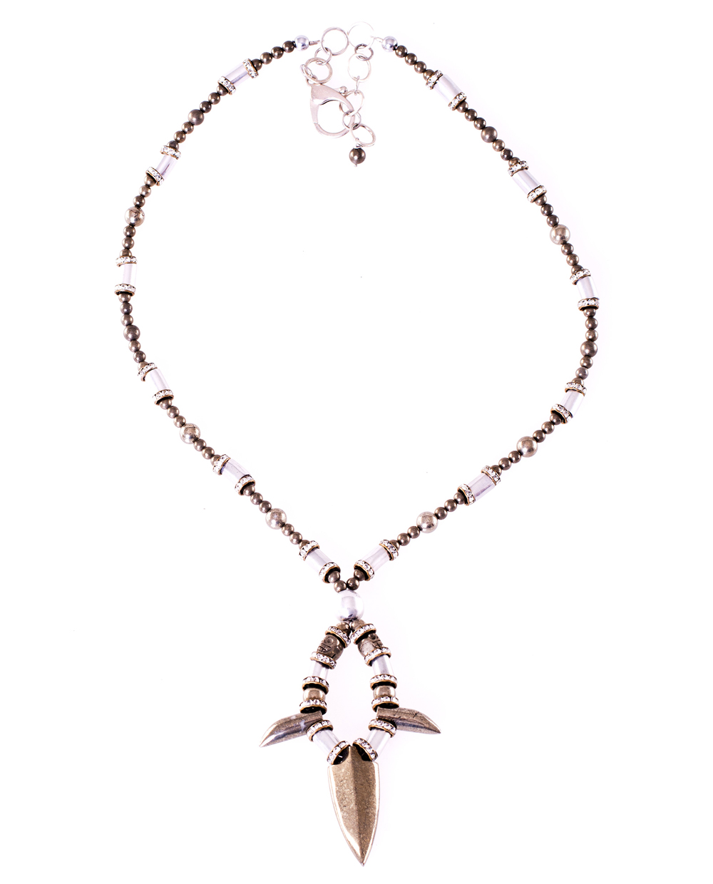Long Statement Pyrite Arrowhead Necklace Caterina Wills Jewellery Long Statement Pyrite Arrowhead Necklace Caterina Wills Jewellery
