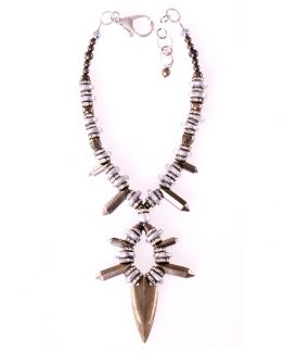 Short Pyrite Arrowhead Statement Necklace Caterina Wills Jewellery