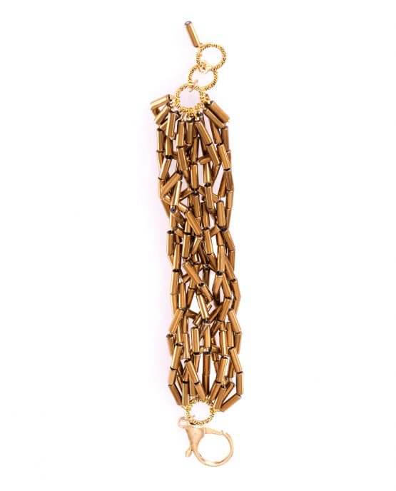 Gold Hematite Tube Bracelet Caterina Wills Jewellery