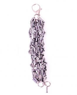 Silver Hematite Tube Bracelet Caterina Wills Jewellery