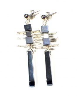 Hematite Point Earrings Caterina Wills Jewellery