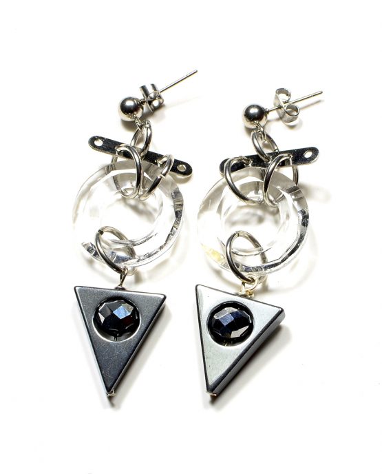 Hematite Triangle Earrings Caterina Wills Jewellery