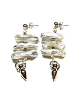 Mother Of Pearl Earrings Caterina Wills Jewellery