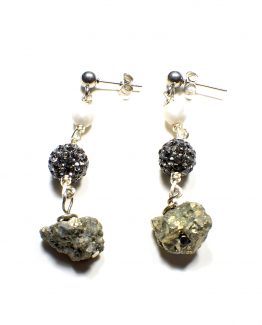 Pyrite Nugget Drop Earring Caterina Wills Jewellery