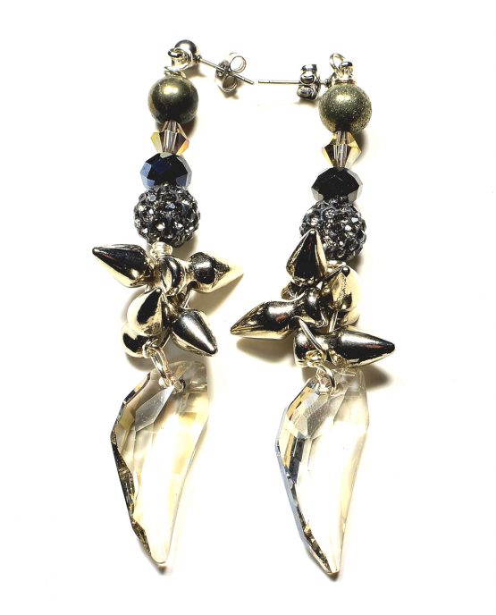Swarovski Pegasus And Spike Earrings Caterina Wills Jewellery